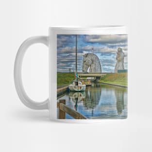 the Kelpies , Helix Park, Grangemouth , Scotland Mug